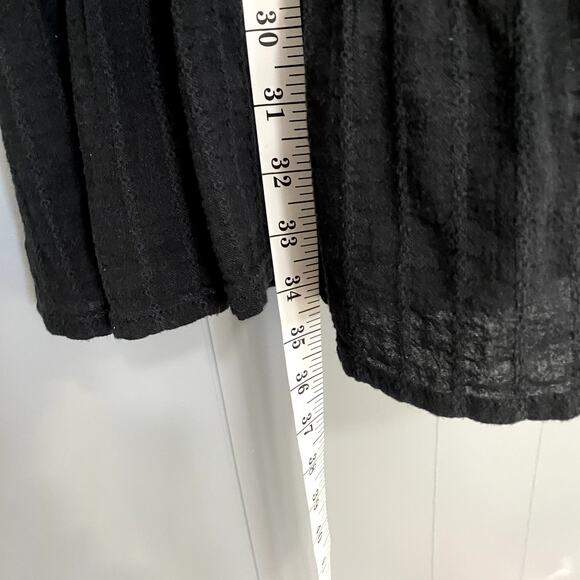 Aerie Black Crochet Gauzy Criss Cross Tie Back Tiered Boho Beach Mini Dress L - Picture 3 of 8